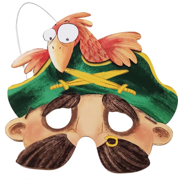 Ansiktsmasker og skattejakt Pirater 5-pakning Fridolin