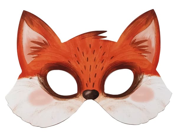 Ansiktsmasker och skattjakt Skogens djur 5-pack Fridolin