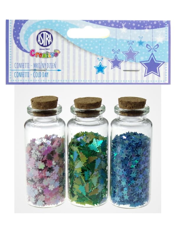 Konfetti 3x10g lasipullot Frosty Day Astra 552