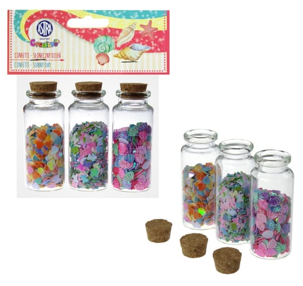 Confetti 3x10g glasflasker Sunny Day Astra 545