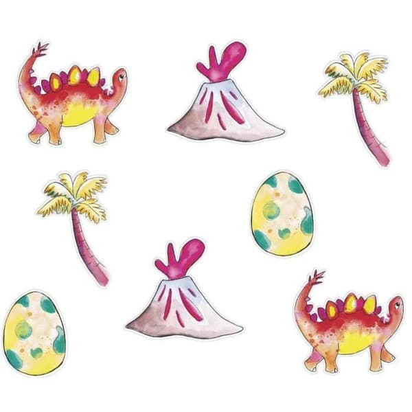 P'TIT Clown re22488 - Paket med 40 födelsedagskonfetti Dinosarier