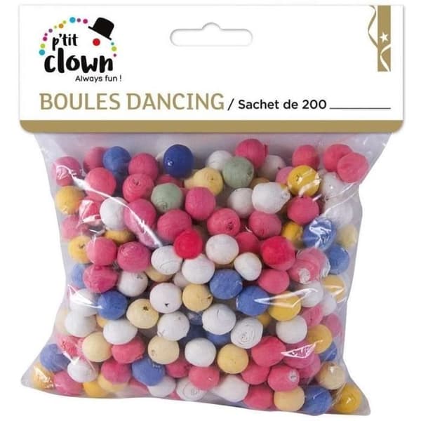 P'TIT Clown re71502 - Färgglada dansbollar, paket med 200
