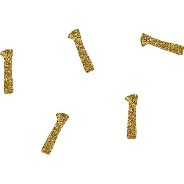 P'TIT Clown re21032 - Paket med 50 glittrande konfetti Siffra 1 Guld