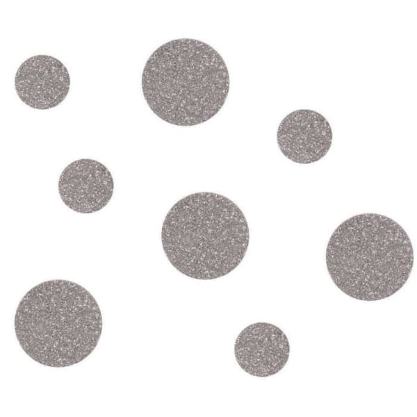 P'TIT Clown re22728 - 50-pack glittrande runda konfetti silver