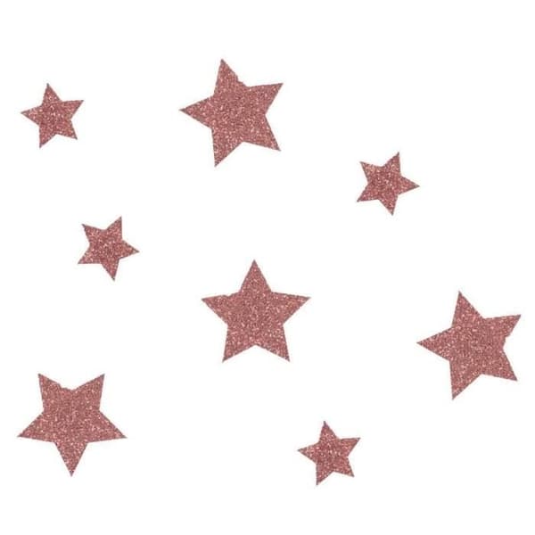 P'TIT Clown re22733 - Paket med 50 glittrande stjärnkonfetti Roséguld