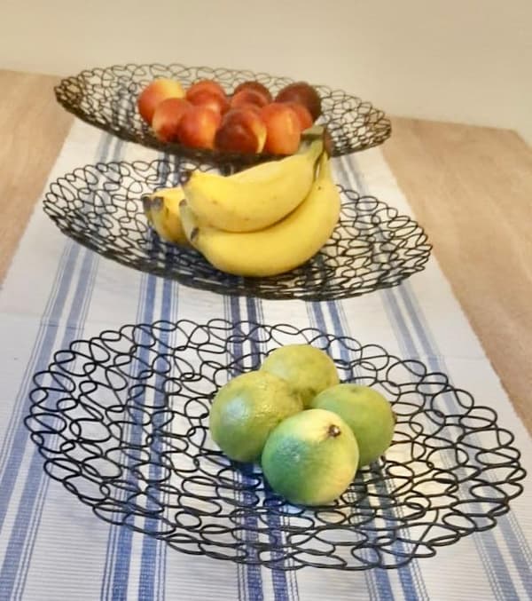 Snygga handgjorda skålar i stålsmide, 3 stycken, olika storlekarx 4 set