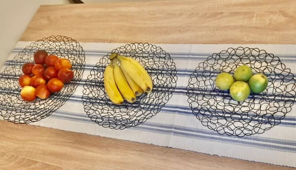 Snygga handgjorda skålar i stålsmide, 3 stycken, olika storlekarx 4 set