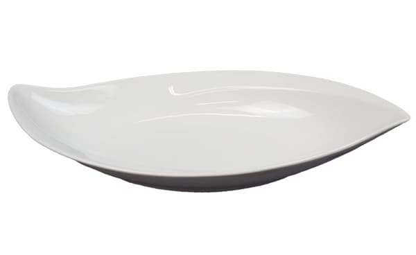 Porslins Fat / Djup Tallrik Mjukt Löv - 4 pack