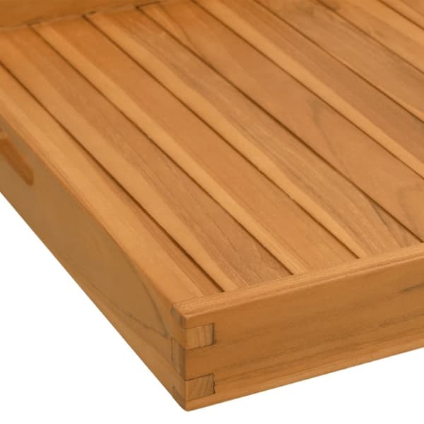 vidaXL serveringsbakke 60x60 cm massivt teaktræ