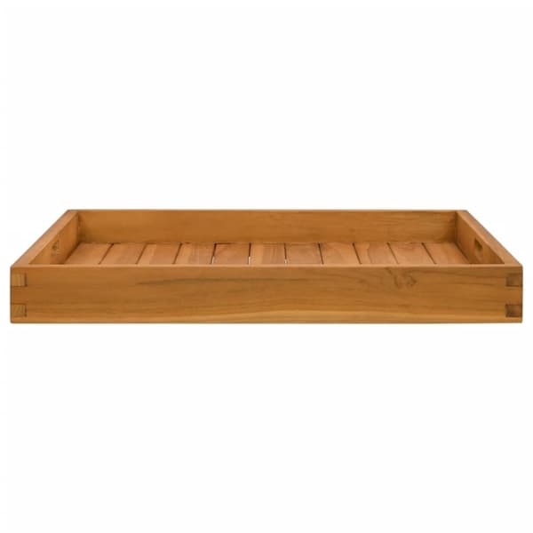 vidaXL serveringsbakke 60x60 cm massivt teaktræ