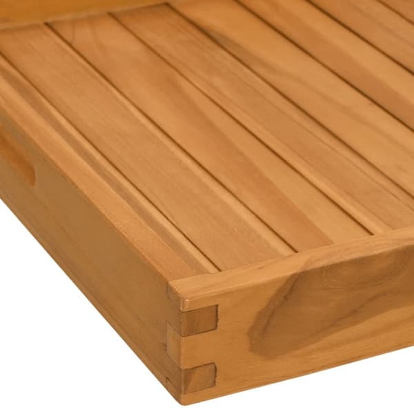 vidaXL Serveringsbrett 50x50 cm heltre teak