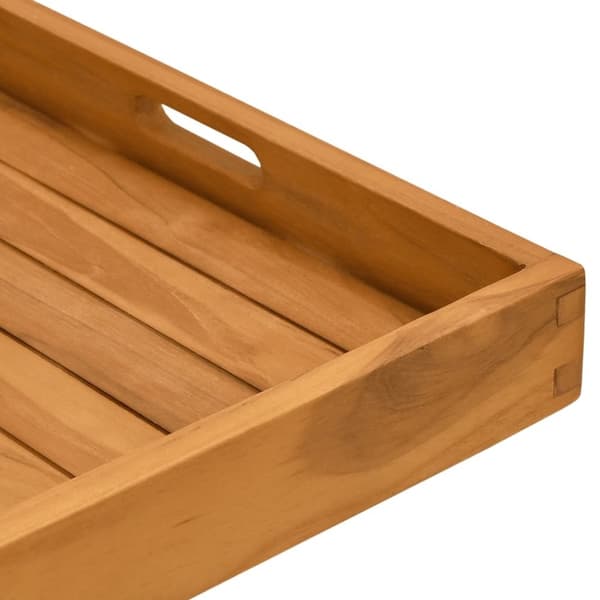 vidaXL Serveringsbrett 50x50 cm heltre teak