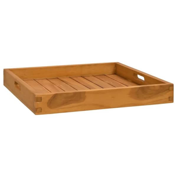 vidaXL Serveringsbrett 50x50 cm heltre teak