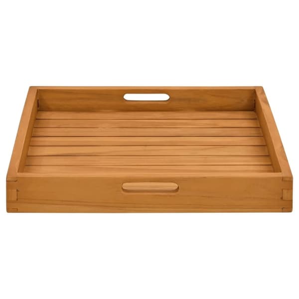 vidaXL Serveringsbrett 50x50 cm heltre teak