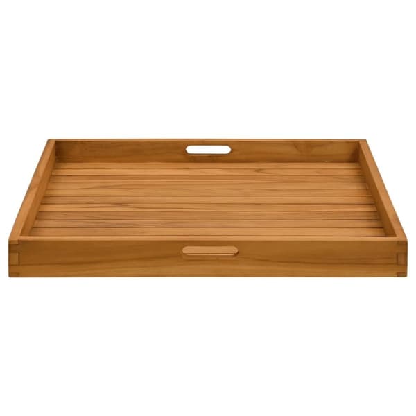 vidaXL serveringsbakke 70x70 cm massivt teaktræ