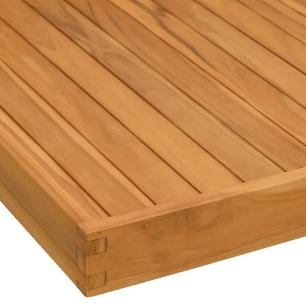 vidaXL serveringsbakke 70x70 cm massivt teaktræ