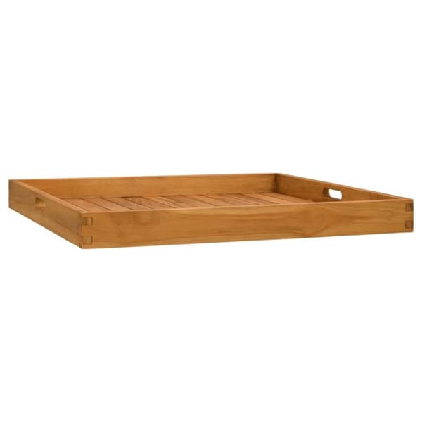 vidaXL serveringsbakke 70x70 cm massivt teaktræ