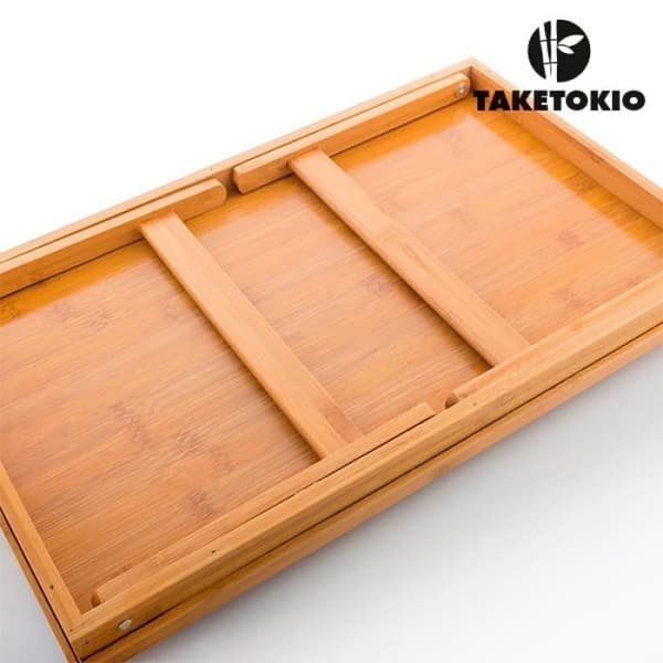 Måltidsbricka med hopfällbara ben till frukost på sängen * Material: bambu * Brickmått: 50 x 30 cm * Fötter: 21 cm Fo...