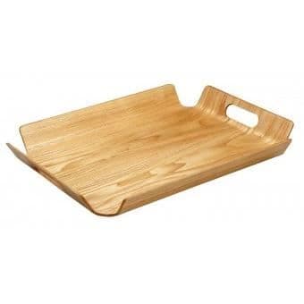 Platta i trä - Bambu - Rektangulär - Brun - Upphöjda kanter - 40x30 cm