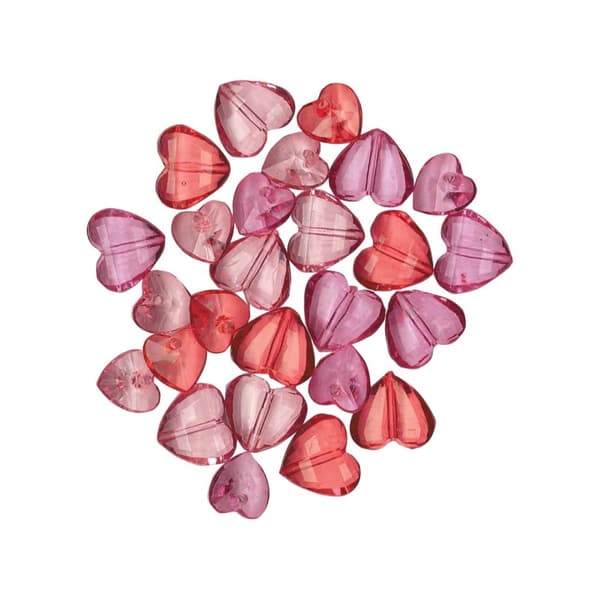 Amscan Acrylic Hearts Gemstone Beads