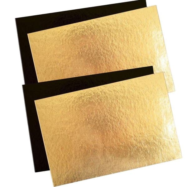 10 st guld och svarta tårtställ 20 x 30 cm