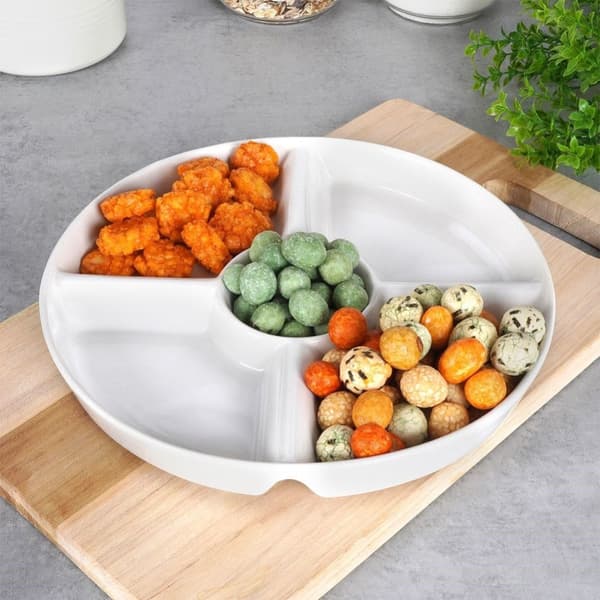 PORCELÆNTALLERKEN TIL SERVERING AF SNACKS 139329