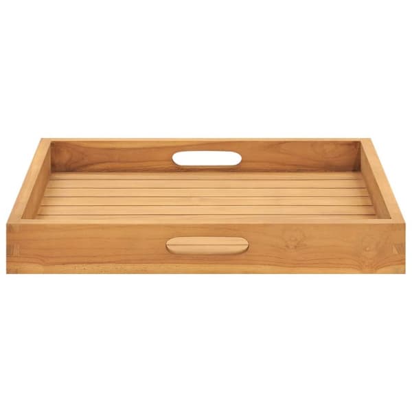vidaXL serveringsbakke 50x50 cm massivt teaktræ -  Serveringsfade