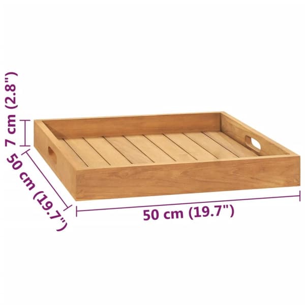 vidaXL serveringsbakke 50x50 cm massivt teaktræ -  Serveringsfade