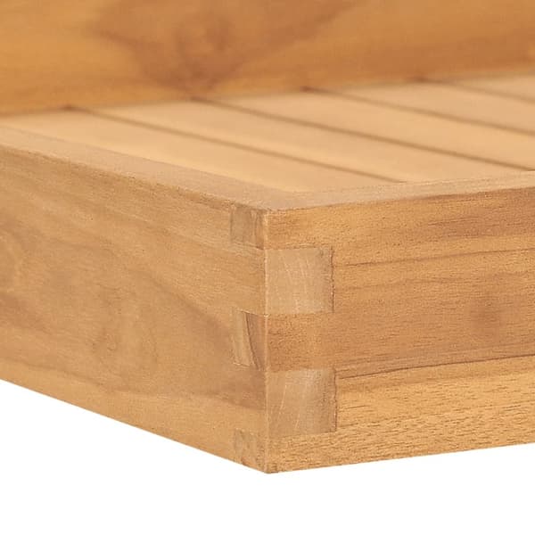 vidaXL serveringsbakke 60x60 cm massivt teaktræ -  Serveringsfade