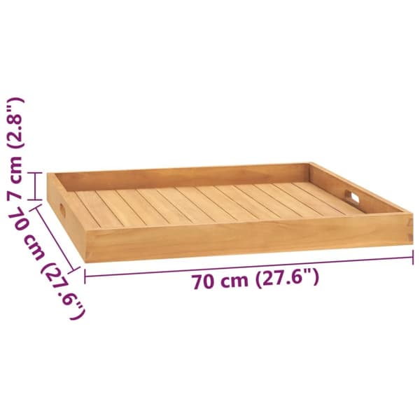 vidaXL Tarjotin 70x70 cm täysi tiikki -  Tarjoiluastiat