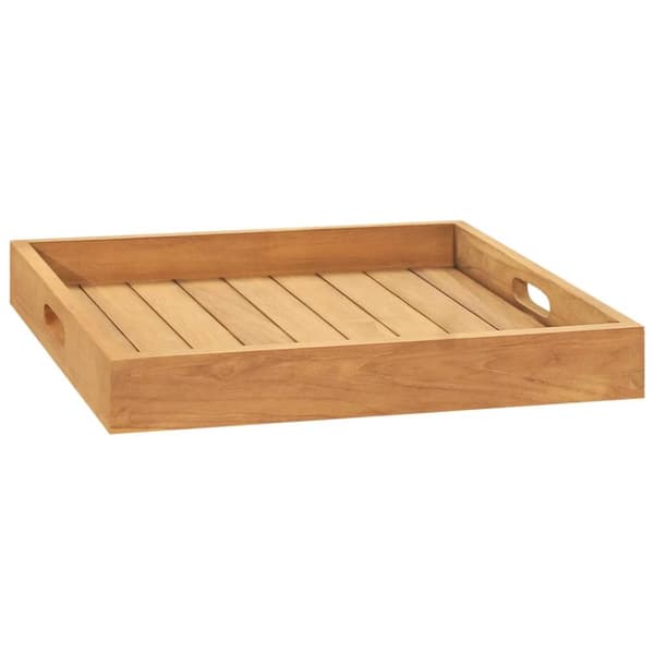 Serveringsbakke 50x50 cm massivt teaktræ - Serveringsbakke - Serveringsbakker - Home & Living
