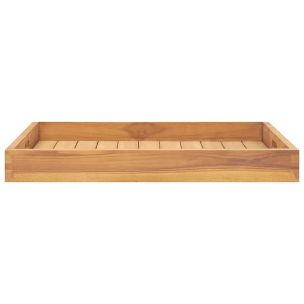 Serveringsbakke 60x60 cm massivt teaktræ - Serveringsbakke - Serveringsbakker - Home & Living