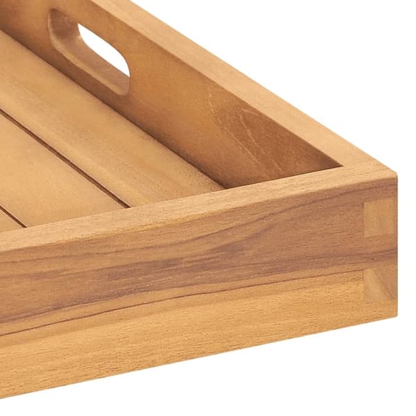 Serveringsbakke 60x60 cm massivt teaktræ - Serveringsbakke - Serveringsbakker - Home & Living