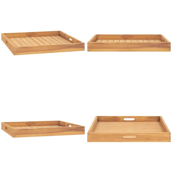 Serveringsbakke 60x60 cm massivt teaktræ - Serveringsbakke - Serveringsbakker - Home & Living