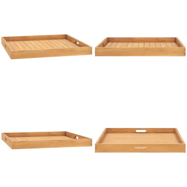 Serveringsbakke 70x70 cm massivt teaktræ - Serveringsbakke - Serveringsbakker - Home & Living