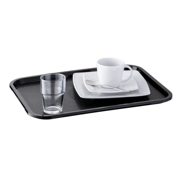 Aps - Svart självbetjänings- och snacksbricka 41 x 30,5 cm Svart