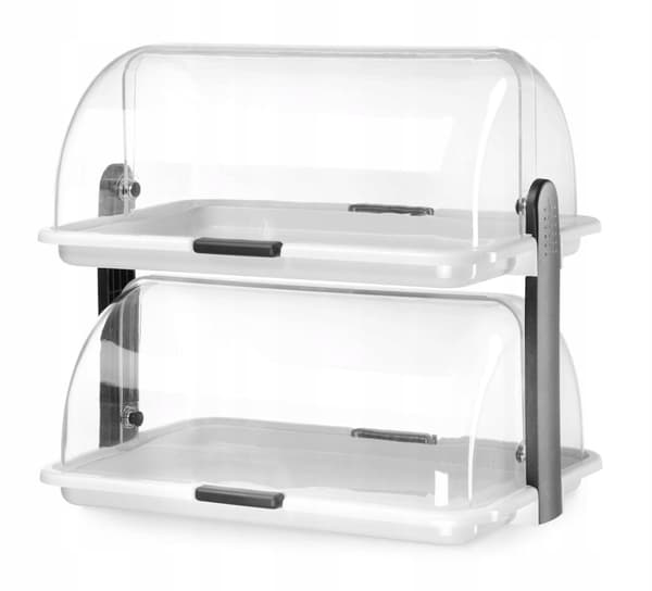 Witrinskåp Rolltop HENDI - Dubbel, 465x310x410mm, Transparent lock