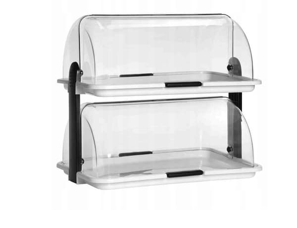Witrinskåp Rolltop HENDI - Dubbel, 465x310x410mm, Transparent lock