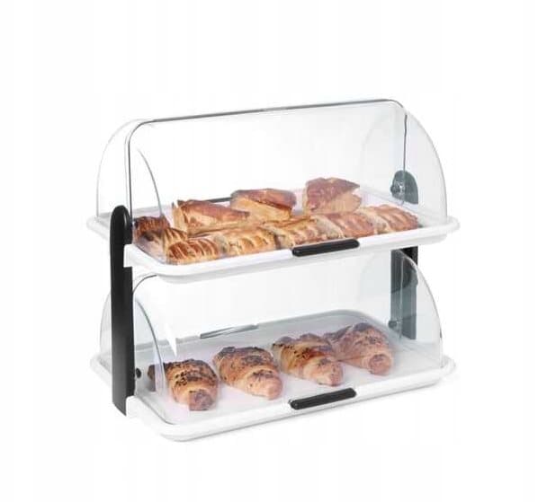 Witrinskåp Rolltop HENDI - Dubbel, 465x310x410mm, Transparent lock