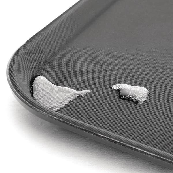Svart anti-halk rektangulär bricka - Kristallon 356 x 457 mm