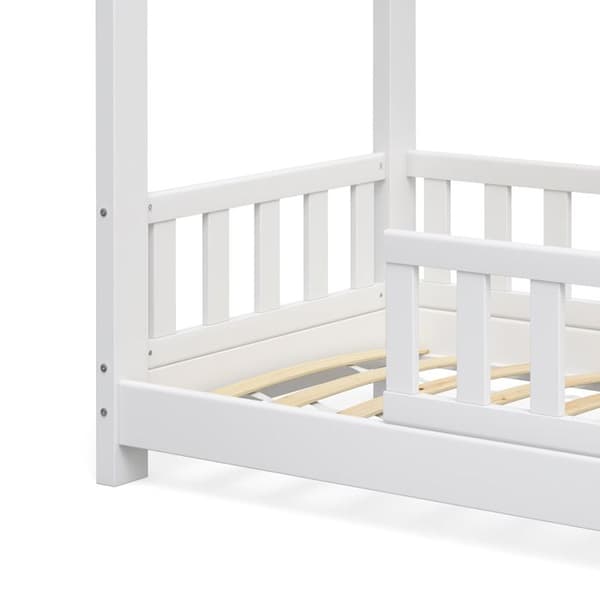 VitaliSpa hussäng WIKI 70x140cm vit staket babysäng barnhus babysäng trä