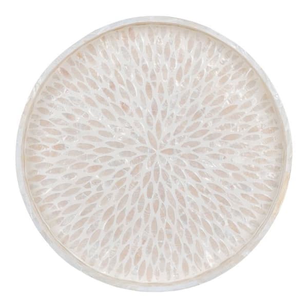 Bambu och beige bricka 40 x 40x 35 cm