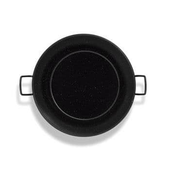 Tapasfat - Emalj - 30 cm - Emalj - Svart - Rund