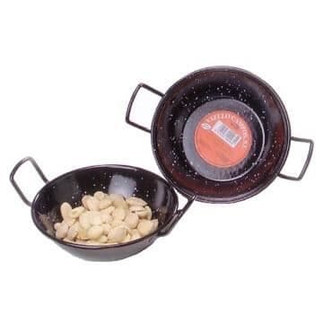 Tapasfat - Emalj - 30 cm - Emalj - Svart - Rund