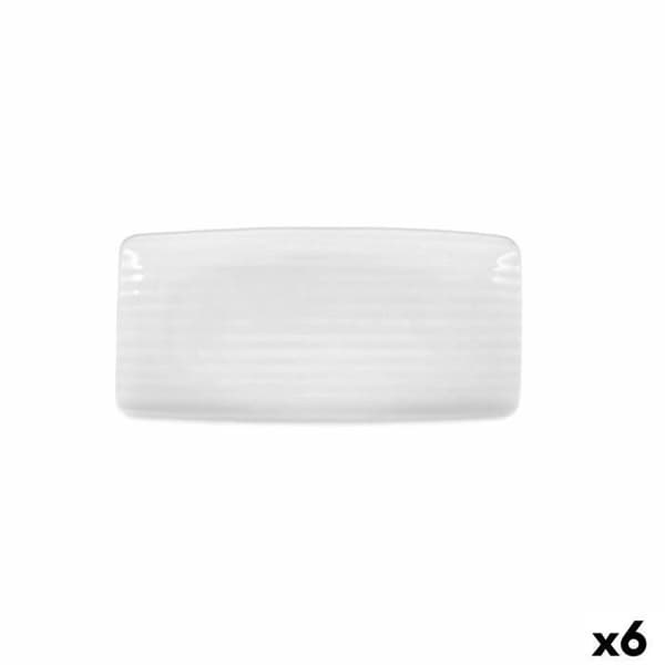 Ariane Artisan vit keramisk förrättsbricka 30 x 15 cm (6 enheter)