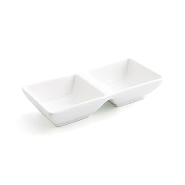 Tjenisplatå - Quid Select - Keramik - Vit - 15 x 7 cm - Pack om 12 enheter