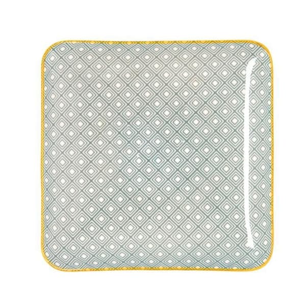 Quid Pippa fyrkantig keramisk förrättsbricka Flerfärgad (21 x 21 cm) (8 enheter)