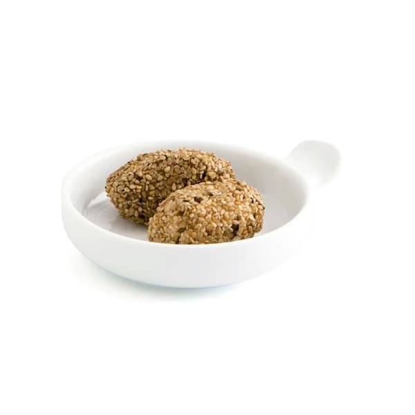 Croquette Quid Gastro Fun vit keramisk förrättsbricka (12 enheter)