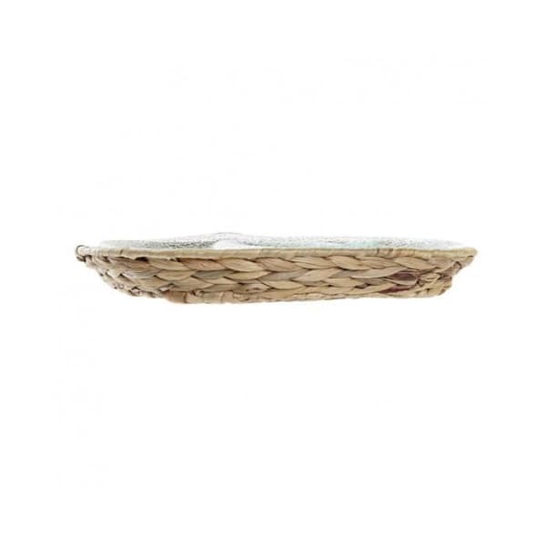 Serveringsfat - DKD Home Decor - Transparent Naturglas - 38 x 25 x 4 cm - Rektangulär - Vuxen