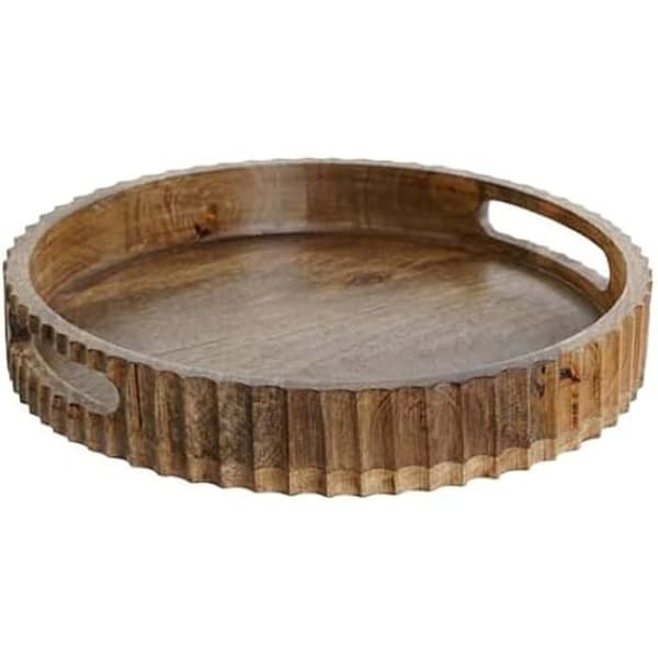 Snackbricka - DKD Home Decor - Standard - Mangoträ - 30x30x5 cm - Brun